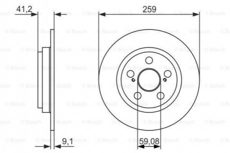 Тормозной диск (задний) BOSCH 0986479766 (фото 1)