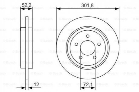 Тормозной диск (задний) BOSCH 0 986 479 A53 (фото 1)