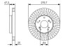 Тормозной диск HONDA Civic F 1.3-2.2 11 BOSCH 0986479B01 (фото 1)