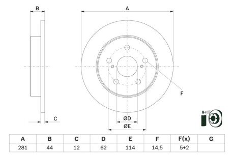 Тормозной диск BOSCH 0986479E91 (фото 1)