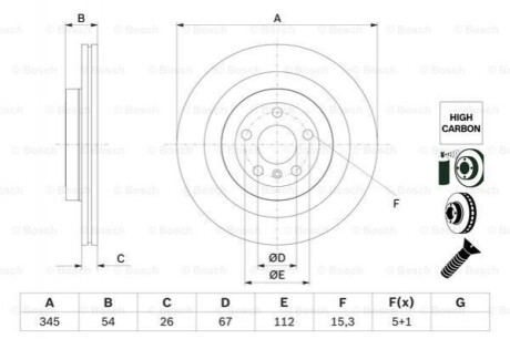 Тормозной диск BOSCH 0 986 479 F69 (фото 1)