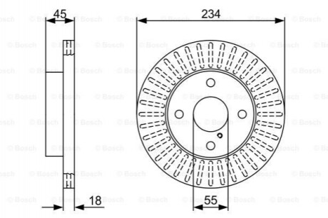 BOSCH MAZDA Диск тормозной передний 323 -98 0986479V65