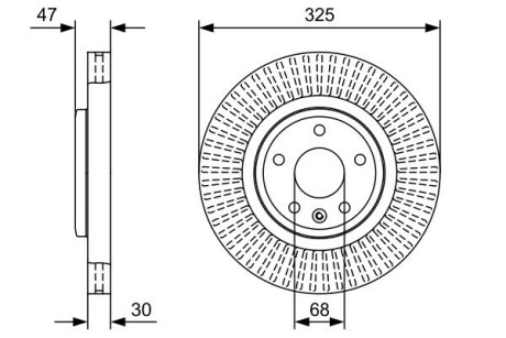 BOSCH FORD USA Гальмівний диск передн. EXPLORER 0986479W52