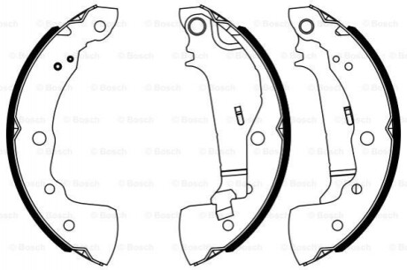 Тормозные колодки, барабанные BOSCH 0 986 487 963 (фото 1)