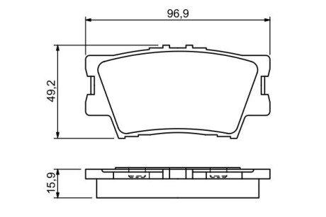 Дискові гальмівні колодки (задні) BOSCH 0 986 494 346 (фото 1)