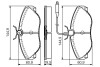 Тормозные колодки перед.(с датч.) CITROEN Jumper FIAT Ducato PEUGEOT Box BOSCH 0986495056 (фото 1)