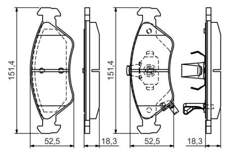 KIA Тормозные колодки дисковые пер. Clarus 96-99 BOSCH 0986495067 (фото 1)