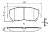 Комплект тормозных колодок, дисковый тормоз BOSCH 0986495367 (фото 1)