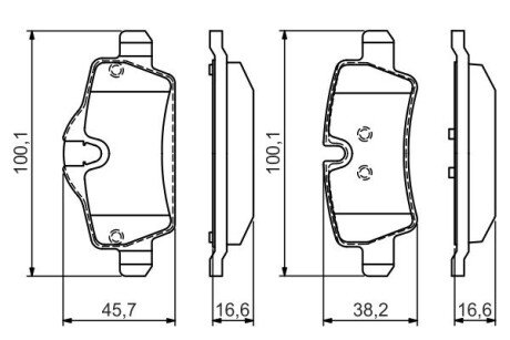 Дисковые тормозные колодки BOSCH 0986495427 (фото 1)