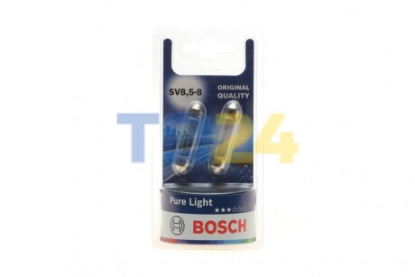 Лампа 10W 12V SV8.5-8 блистер 2 шт. - кратн. 20 шт – временно недоступен BOSCH 1987301014 (фото 1)