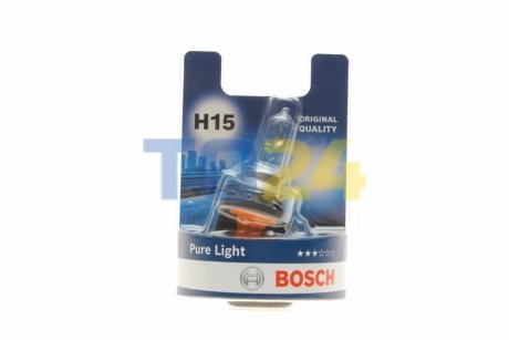 Лампа розжарювання H15 55/15W 12V PGJ23T-1 Pure Light BL (вир-во BOSCH) 1 987 301 099