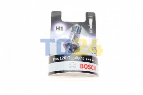 Лампа накалу H1 12V 55W GigaLight +120 (blister 1шт) (вир-во Bosch) 1 987 301 108