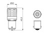 Автолампа світлодіодна (P21W 12V 1W LED 4000K WARM) BOSCH 1987301518 (фото 6)