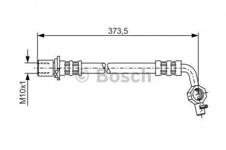 BOSCH Шланг торм. пер. лев. TOYOTA HIACE -04 1987481040