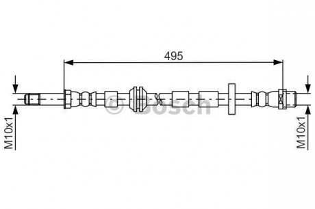 Тормозной шланг AUDI A8/S8 F'F10>> BOSCH 1987481692 (фото 1)