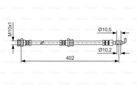 BOSCH FORD Шланг торм. передний Ranger 99- 1987481A46