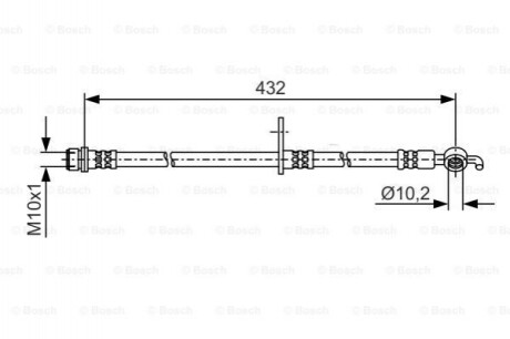 BOSCH Шланг торм. пер. лев. TOYOTA LAND CRUISER 200 08- 1987481A58