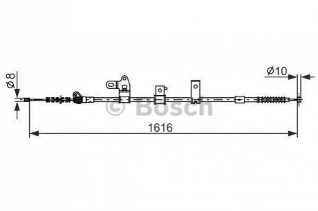 Трос ручного тормоза задний левый BOSCH 1987482307 (фото 1)