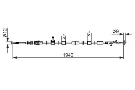 Трос остановочных тормозов 1 987 482 852