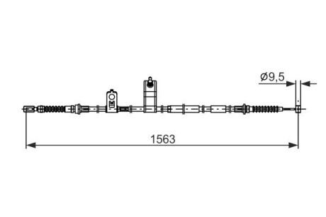 BOSCH MAZDA Трос стояночного гальма, задн. правий MX-5 III 1.8, 2.0 05- 1987482897