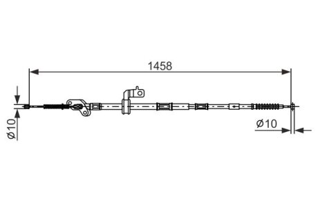 BOSCH TOYOTA Трос стояночного гальма, задн. лівий RAV 4 II 00- 1987482903