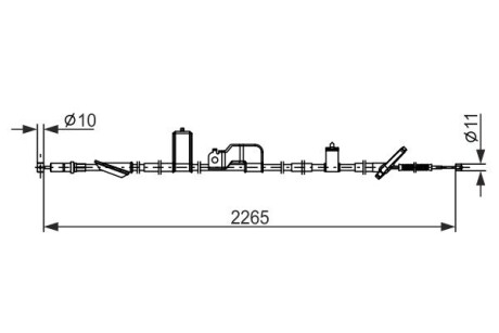 BOSCH HONDA Трос стаянкового гальм. задн. правий CR-V II 2.0 01- 1987482918