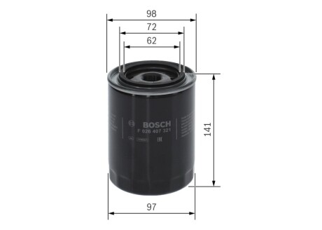 BOSCH P7321 Оливний фільтр IVECO F026407321