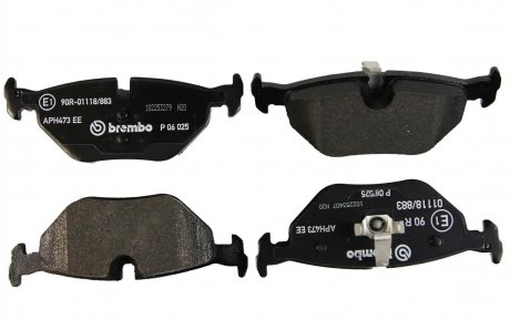 Дисковые тормозные колодки (задние) BREMBO P06025 (фото 1)