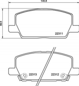 Дискові гальмівні колодки BREMBO P07 012 (фото 1)