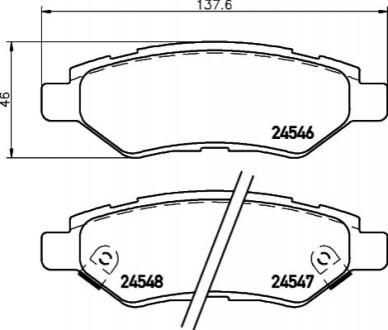 Дискові гальмівні колодки BREMBO P09 014 (фото 1)