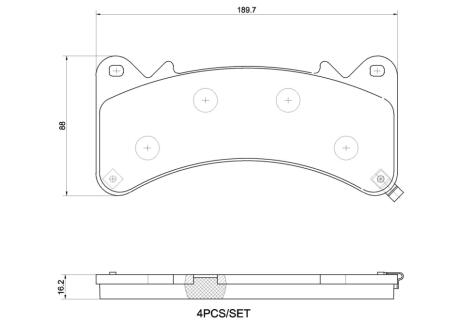 Гальмівні колодки, дискові P 10 103