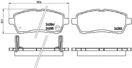 Дискові гальмівні колодки BREMBO P16 013X (фото 1)