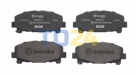 Тормозные колодки BREMBO P28043X (фото 1)
