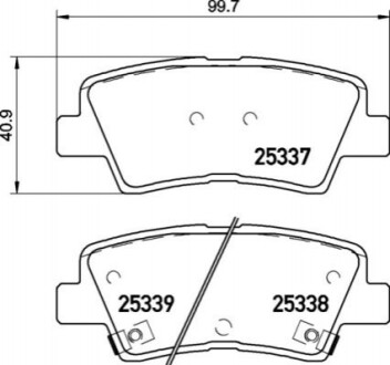 Дисковые тормозные колодки BREMBO P30 106 (фото 1)