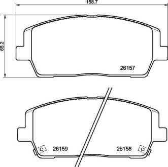 Комплект гальмівних колодок передній P30116