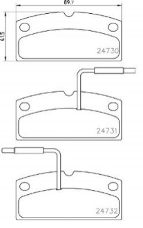 Дискові гальмівні колодки BREMBO P62 001 (фото 1)