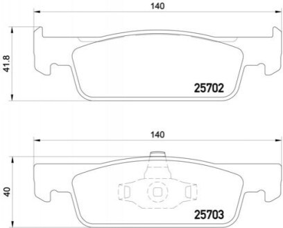 Дисковые тормозные колодки BREMBO P68 059X (фото 1)