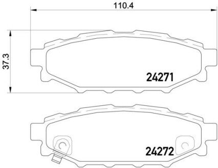 Колодки гальмівні (задні) Subaru Forester/Impreza 08-/Legacy 03-14/Outback 03-/Toyota GT 12- P78020X