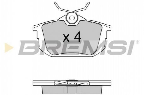 Тормозные колодки (задние) BREMSI BP2742 (фото 1)