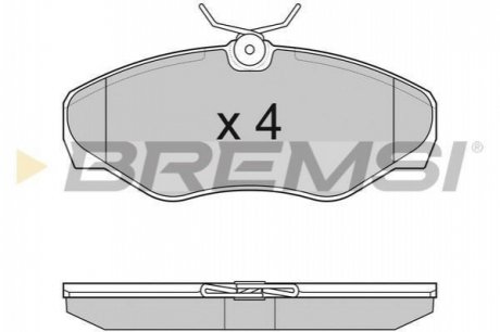 Тормозные колодки (передние) BREMSI BP3012 (фото 1)