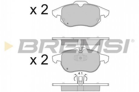 Тормозные колодки (передние) BREMSI BP3014 (фото 1)