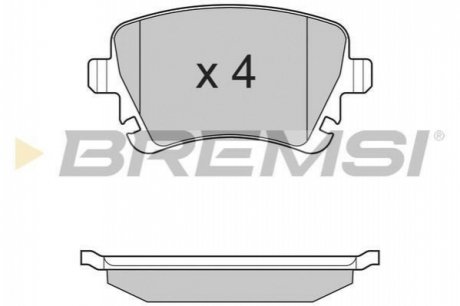 Гальмівні колодки (задні) BREMSI BP3130 (фото 1)