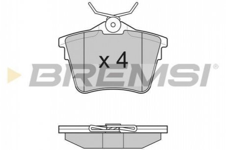 Тормозные колодки (задние) BREMSI BP3183 (фото 1)