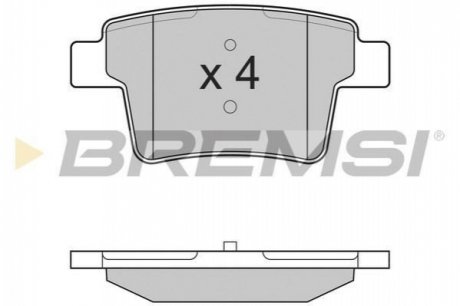 Гальмівні колодки (задні) BREMSI BP3266 (фото 1)