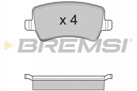 Тормозные колодки (задние) BREMSI BP3298 (фото 1)