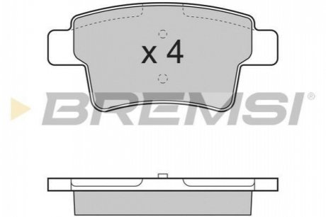 Тормозные колодки (задние) BREMSI BP3331 (фото 1)