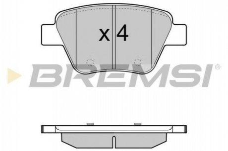 Тормозные колодки (задние) BREMSI BP3429 (фото 1)