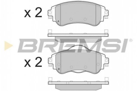 Тормозные колодки (передние) BREMSI BP3491 (фото 1)