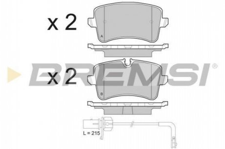 Тормозные колодки (задние) BREMSI BP3493 (фото 1)