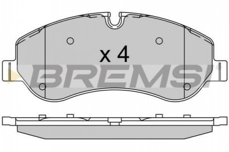 Тормозные колодки (передние) BREMSI BP3525 (фото 1)